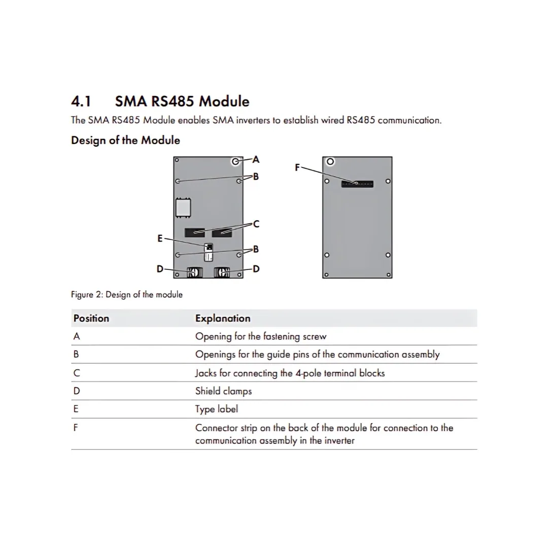 SMA MD.485-US-40 RS485 Port For SMA Inverters — visuel 2
