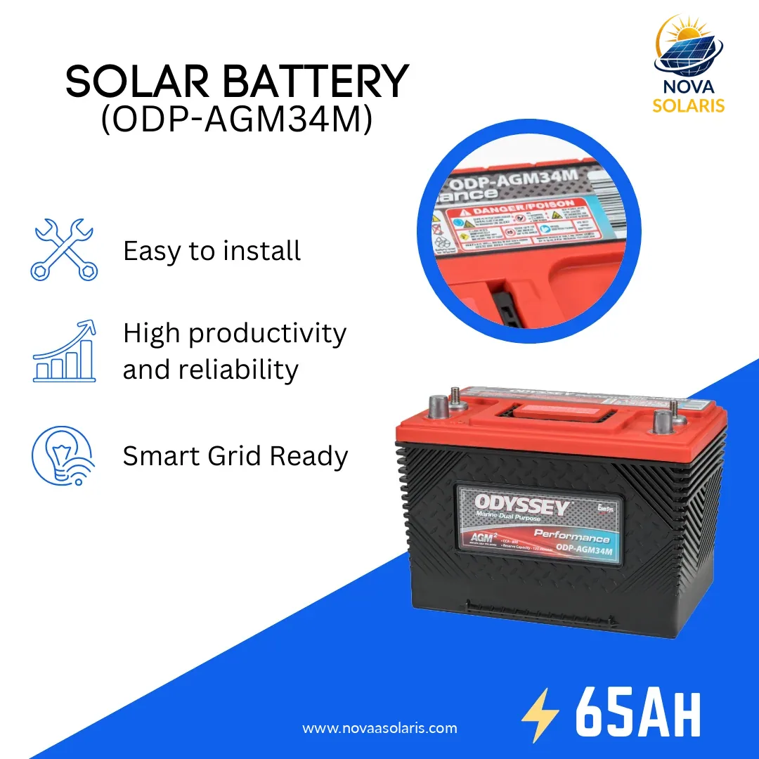 Odyssey Battery ODP-AGM34M 12VDC 65Ah Performance Series AGM Battery