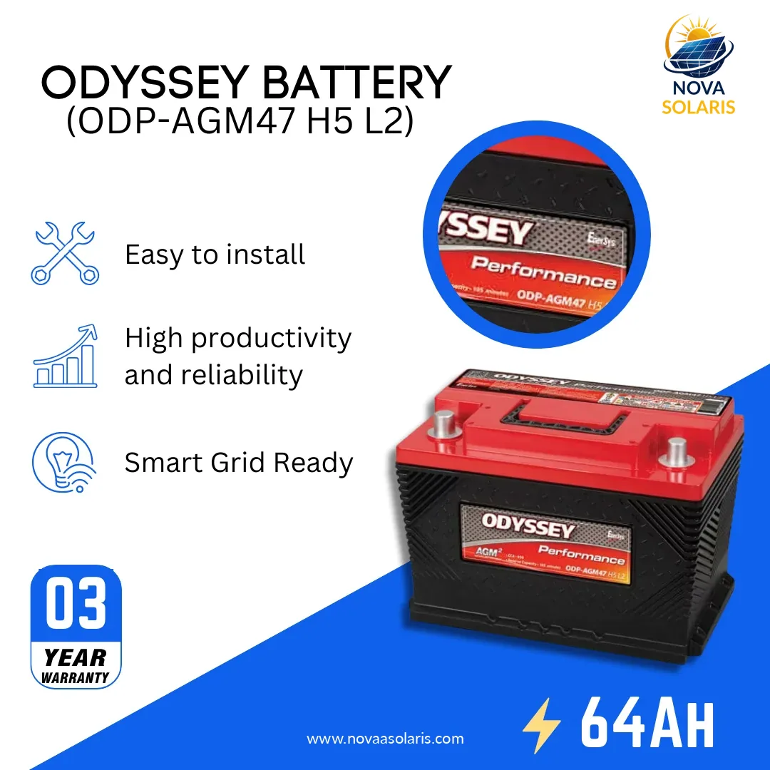 Odyssey Battery ODP-AGM47 H5 L2 12VDC 64Ah Extreme Series AGM Battery