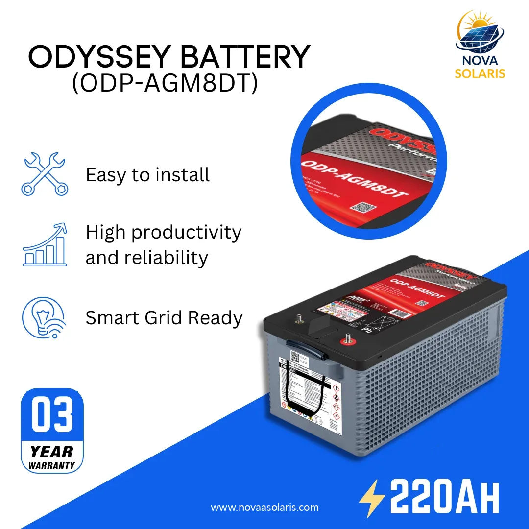 Odyssey Battery ODP-AGM8DT 12V 220Ah Extreme AGM Battery