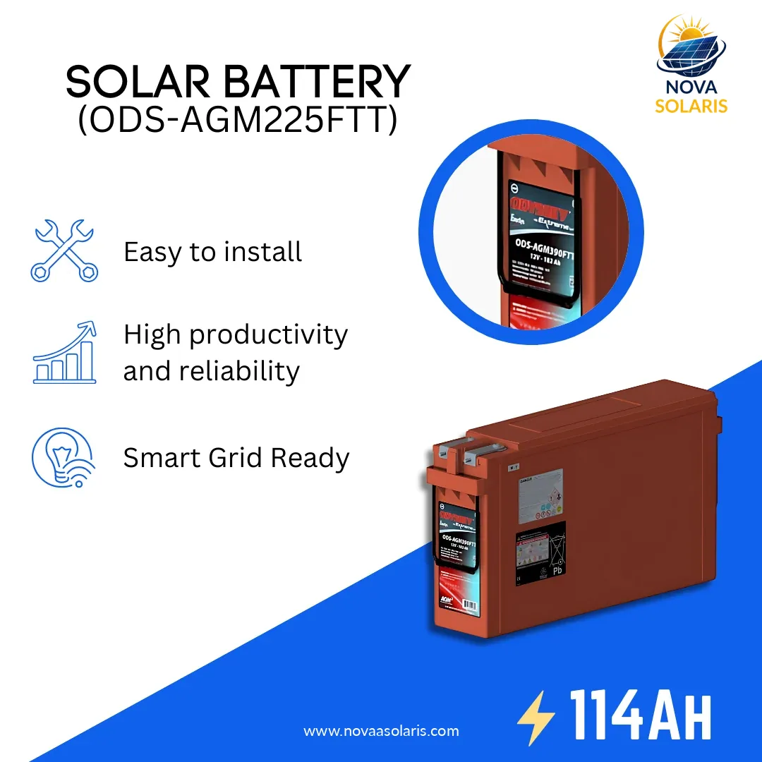 Odyssey Battery ODS-AGM225FTT 12VDC 114Ah Specialty Battery