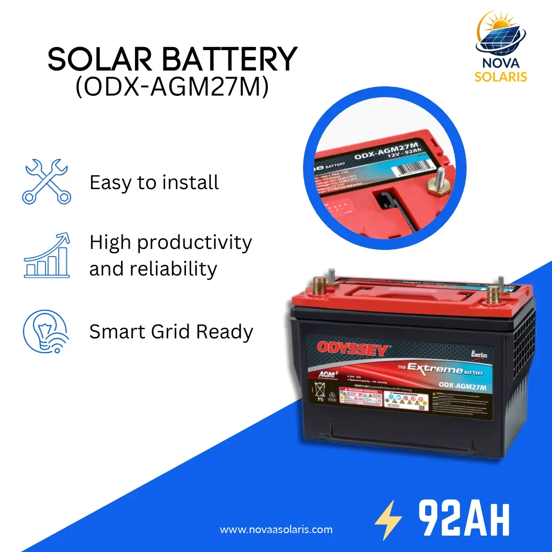 Odyssey Battery ODX-AGM27M 12VDC 92Ah Extreme Series AGM Battery