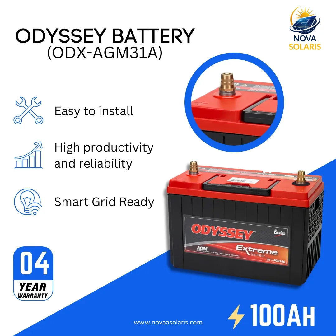 Odyssey Battery ODX-AGM31A 12VDC 100Ah Specialty Battery