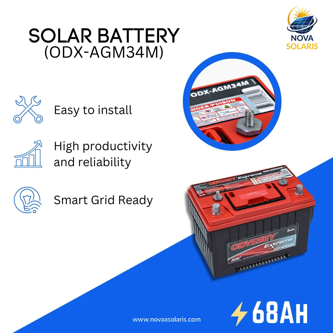 Odyssey Battery ODX-AGM34M 12VDC 68Ah Extreme Series AGM Battery