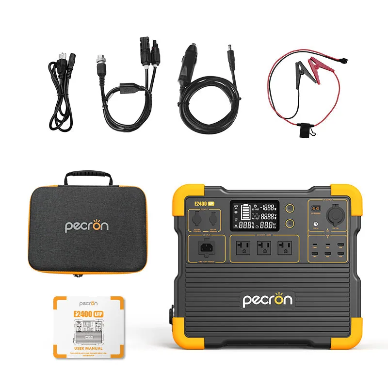 PECRON E2400LFP Portable Power Station 2400W 2048Wh — visuel 3