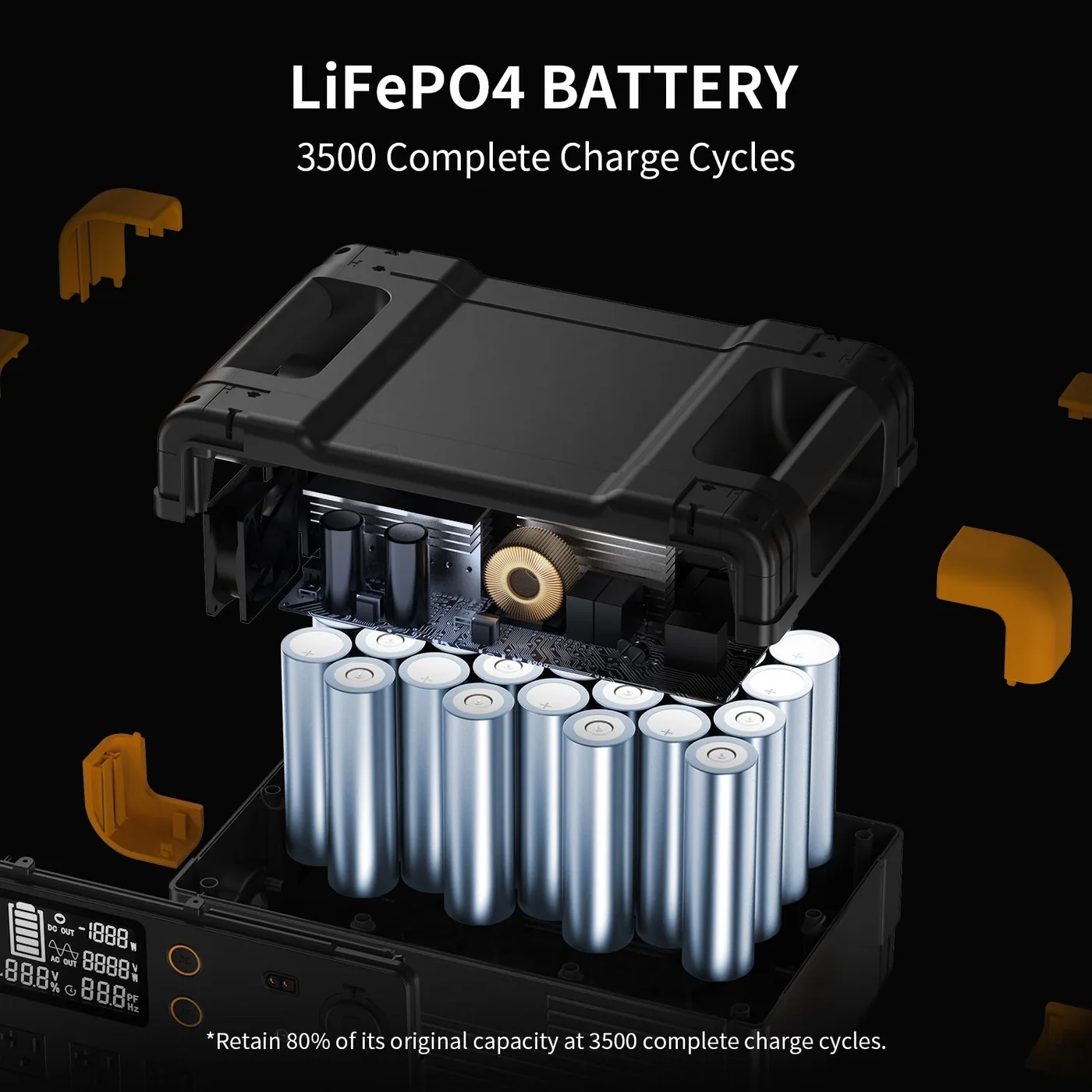 PECRON E2400LFP Portable Power Station 2400W 2048Wh — visuel 6