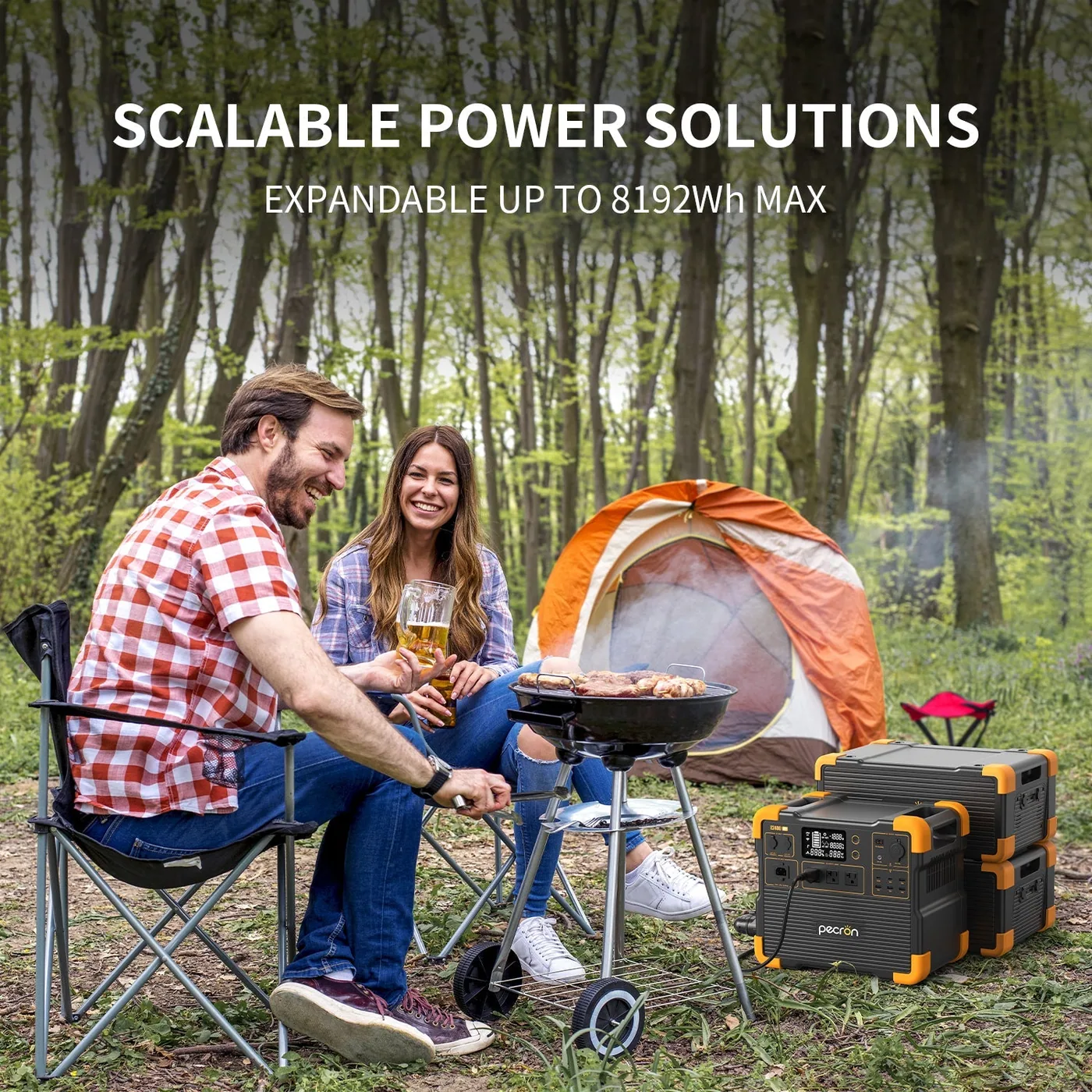 PECRON E2400LFP Portable Power Station 2400W 2048Wh — visuel 7