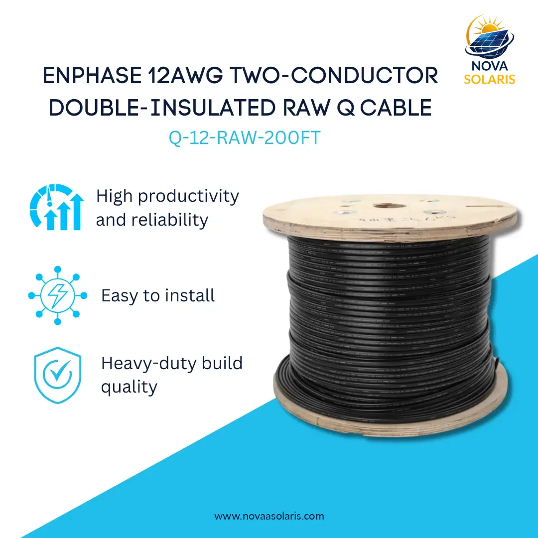 Enphase Q-12-RAW-200FT 12AWG Two-Conductor Double-Insulated Raw Q Cable - 200 feet