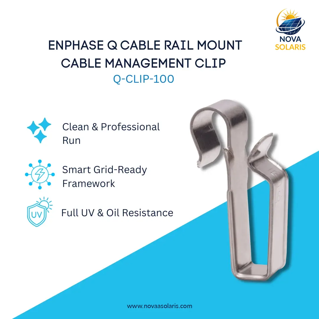 Enphase Q-CLIP-100 Q Cable Rail Mount Cable Management Clip (Pack of 100pcs)
