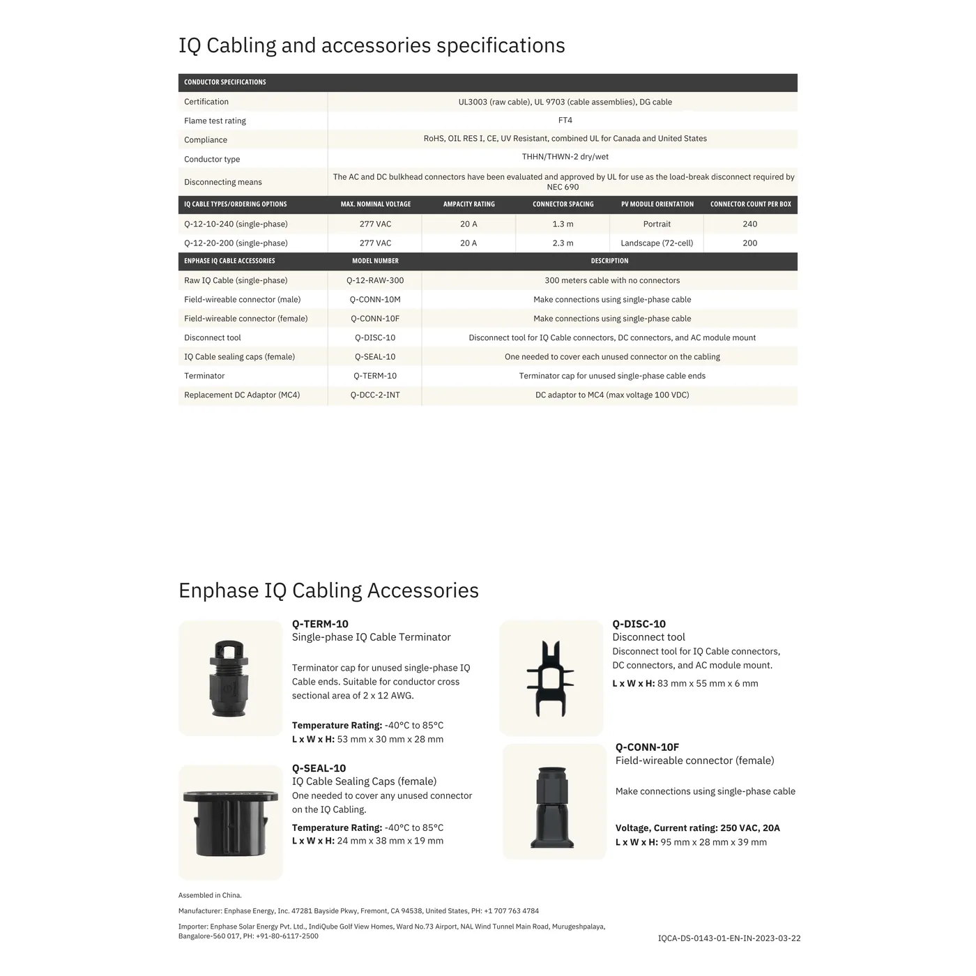 Enphase QD-SEAL10 Q Cable Sealing Caps (Female) - 1 Unit — visuel 2