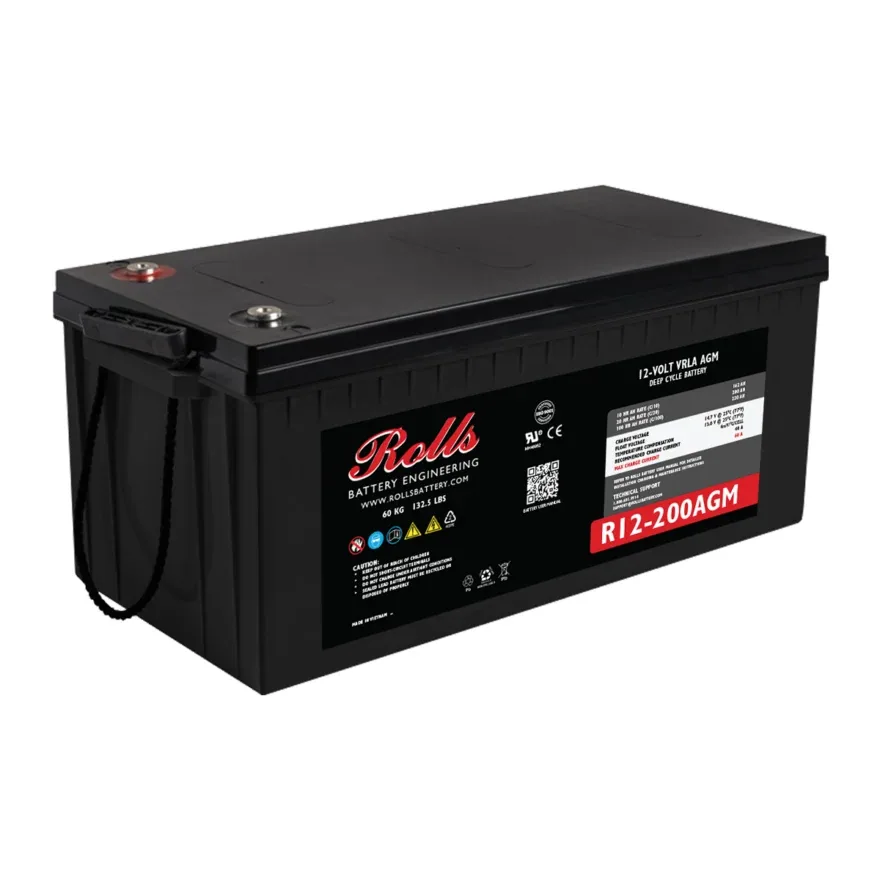 Rolls Surrette R12-200AGM 12VDC 200Ah AGM Deep Cycle Battery — visuel 3