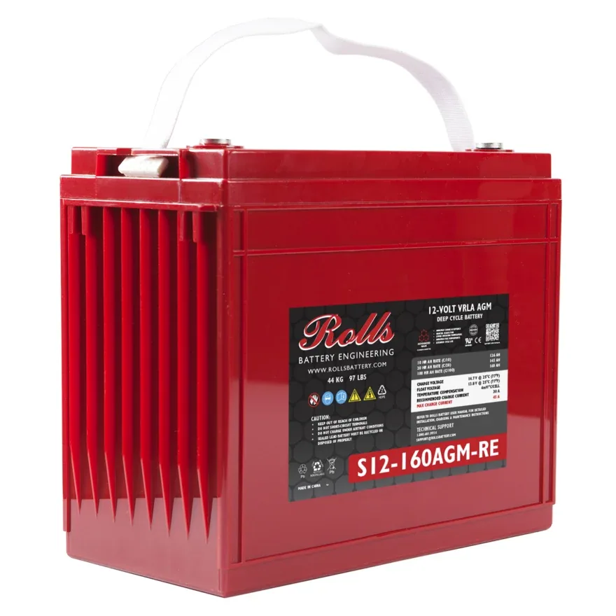 Rolls Surrette S12-160AGM 12VDC 145Ah AGM Deep Cycle Battery — visuel 3