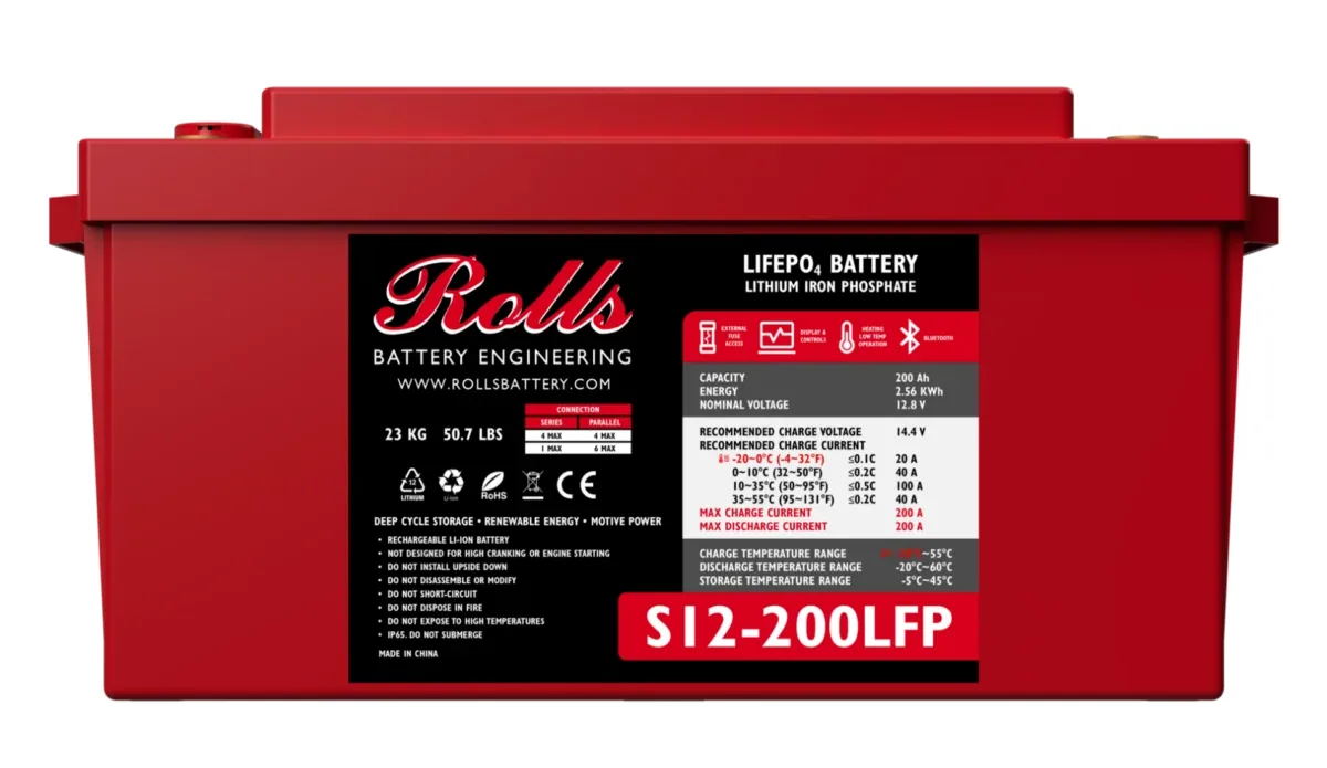 Rolls Surrette S12-200LFP 12VDC 200Ah Lithium Battery — visuel 3