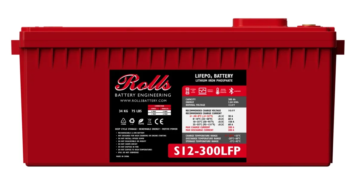 Rolls Surrette S12-300LFP 300Ah 12VDC Lithium Battery — visuel 3