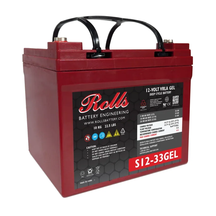 Rolls Surrette S12-33GEL 12VDC 35Ah Deep Cycle GEL Battery — visuel 3