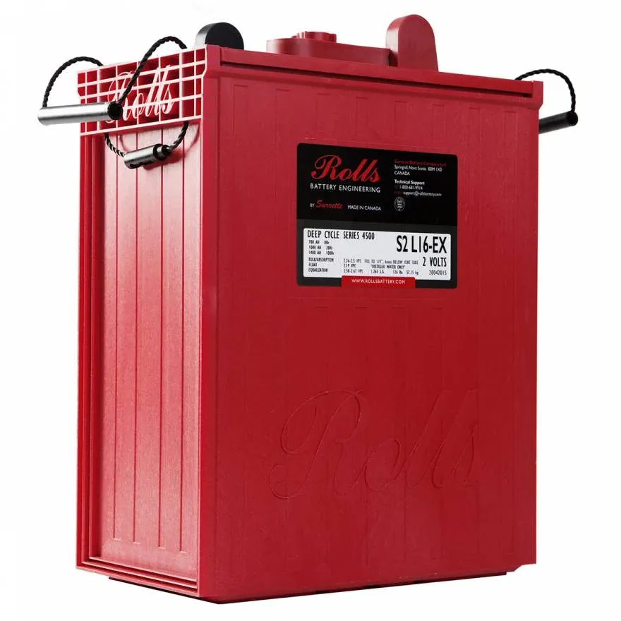 Rolls Surrette S2-L16-EX 2VDC 1040Ah Flooded Deep Cycle Battery — visuel 3