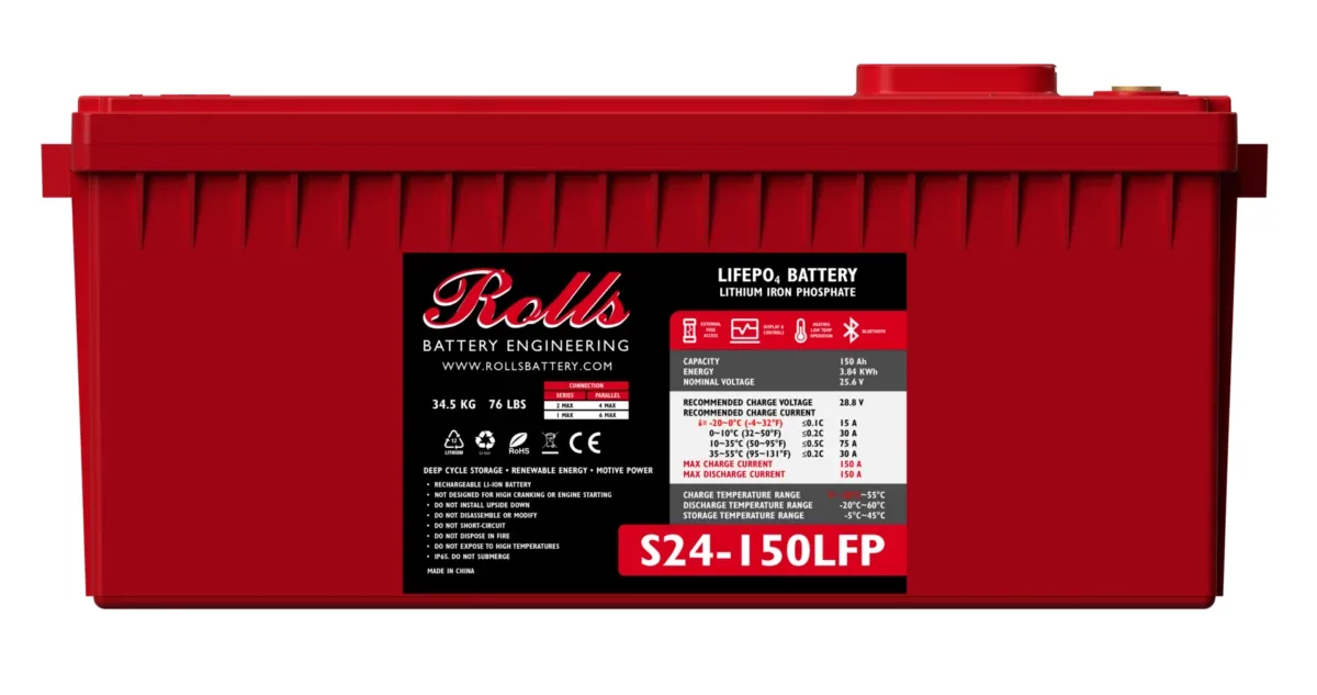 Rolls Surrette S24-150LFP 150Ah 24VDC Lithium Battery — visuel 3