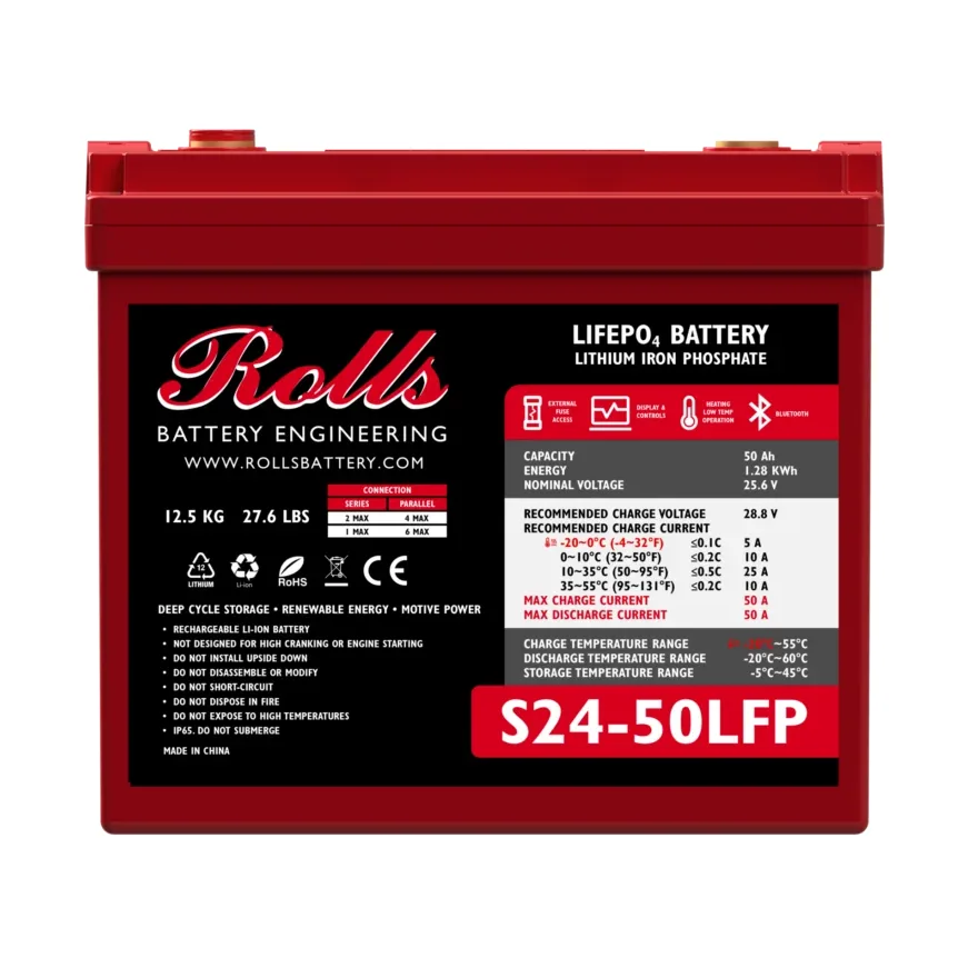 Rolls Surrette S24-50LFP 50Ah 24VDC Lithium Battery — visuel 3