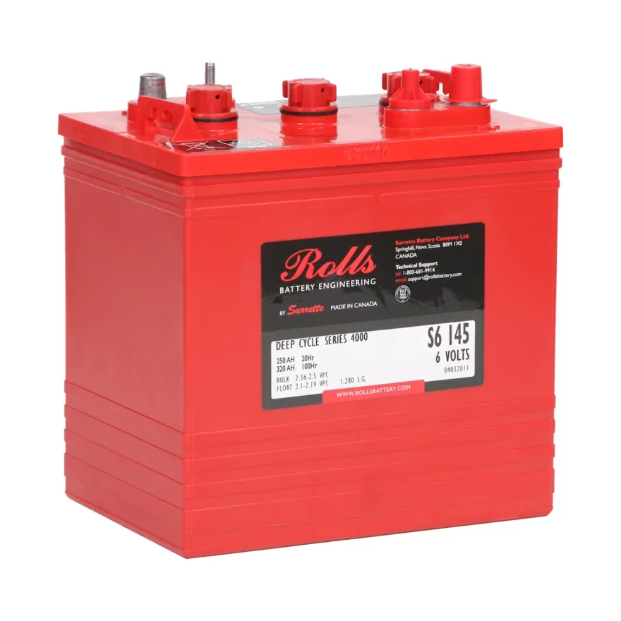 Rolls Surrette S6-145 6VDC 250Ah Flooded Deep Cycle Battery — visuel 3