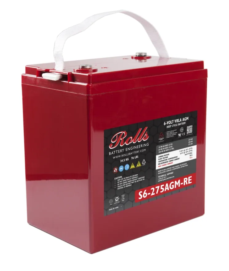 Rolls Surrette S6-275AGM 250Ah 6VDC AGM Deep Cycle Battery — visuel 3