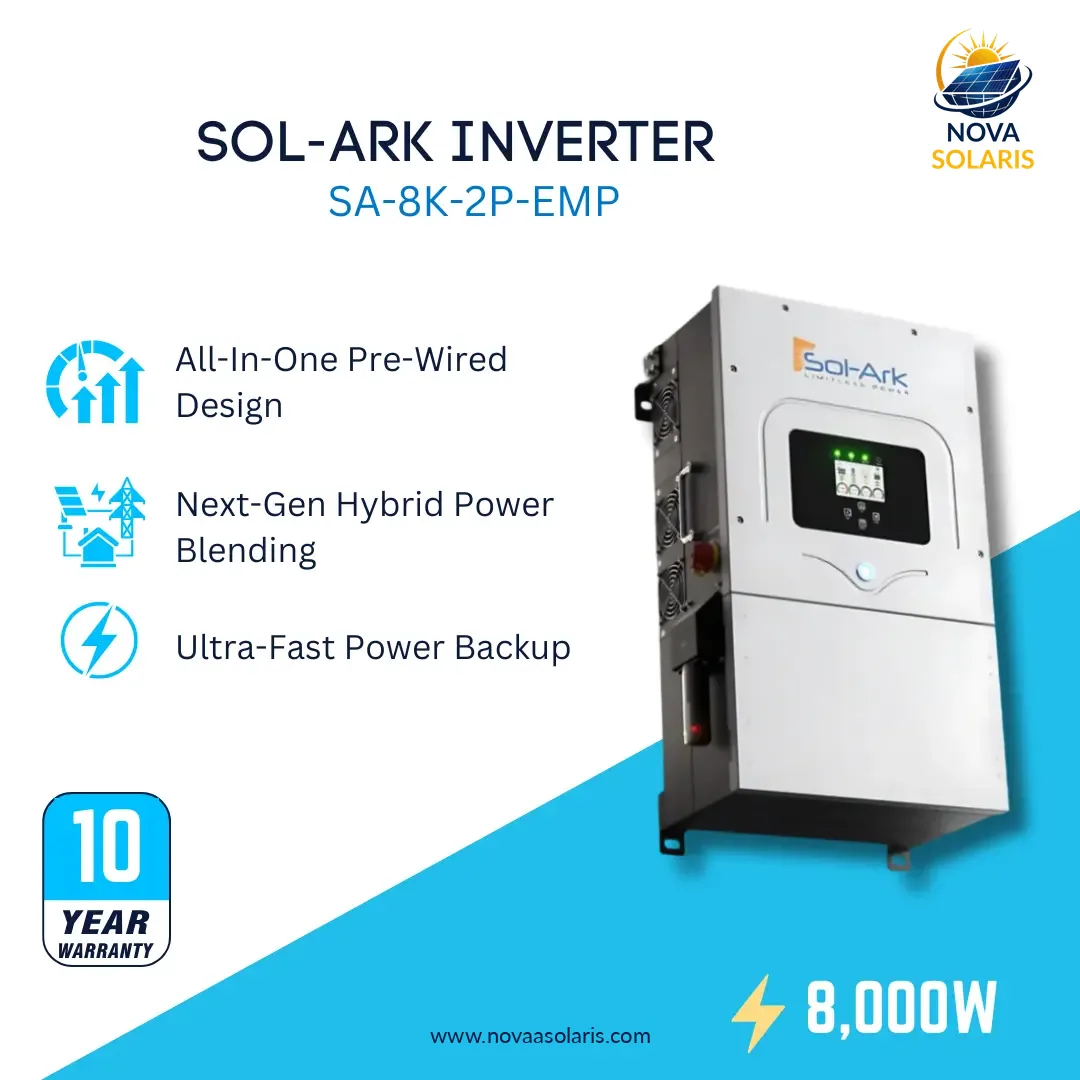 Sol-Ark 8kW Hybrid Inverter with EMP (SA-8K-2P-EMP)