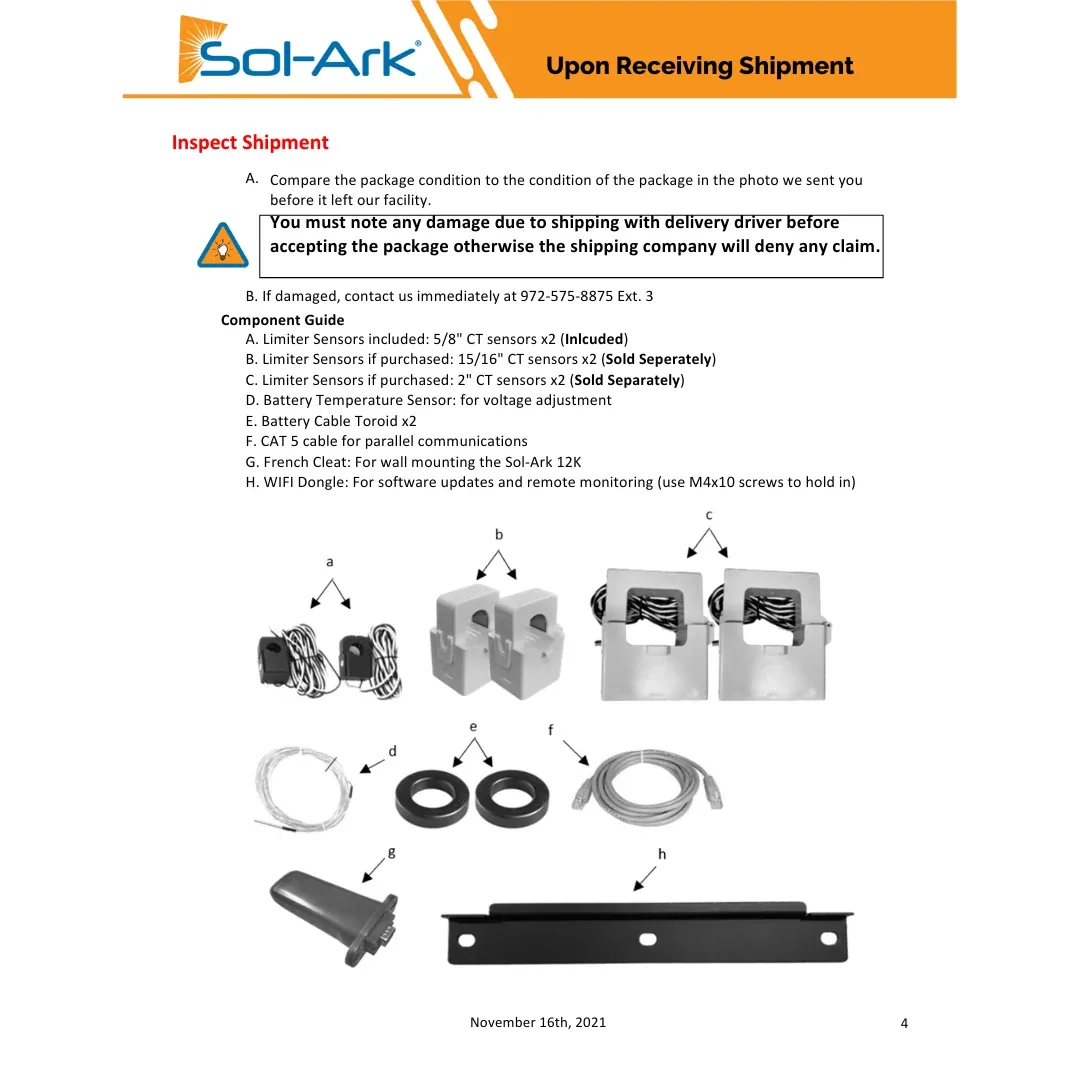 Sol-Ark Current Transformer Set (SA-CT-XL) — visuel 2