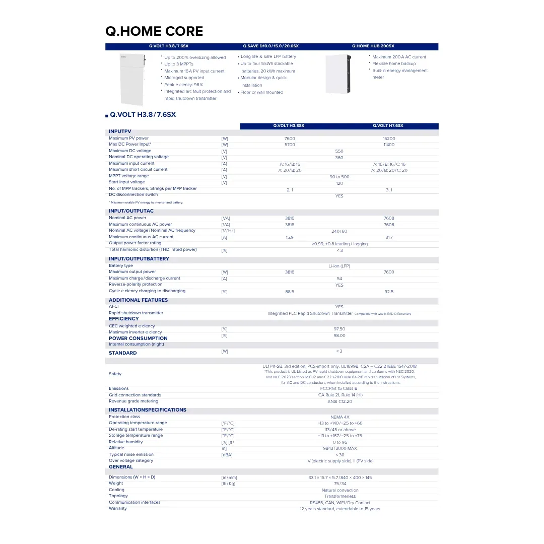 QCell SBEW-00014 Q.Home Core Battery Base Kit — visuel 2