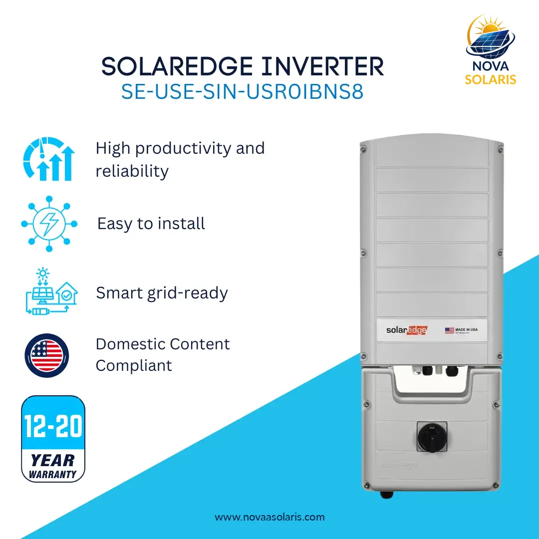 SolarEdge SE-USE-SIN-USR0IBNS8 Domestic Content Compliant 3-Phase Inverter