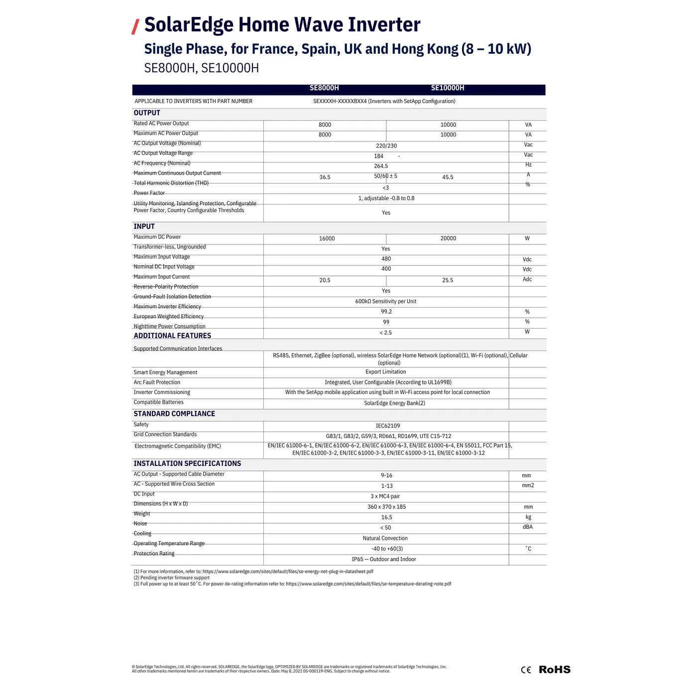 SolarEdge SE10000H-US000BEU4 10000W SetApp HD-Wave Inverter — visuel 2
