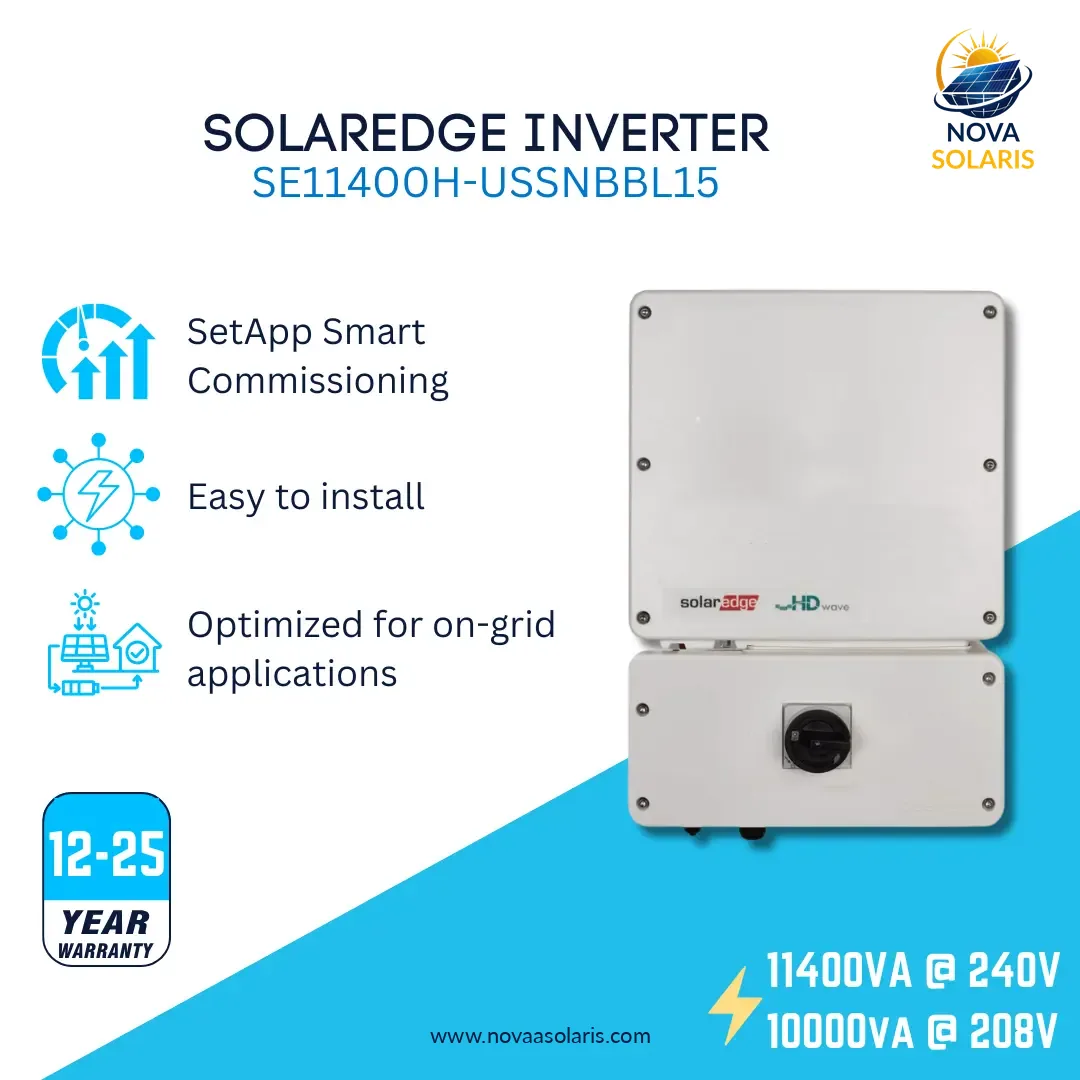 SolarEdge SE11400H-USSNBBL15 Energy Hub Inverter with HD-Wave Technology