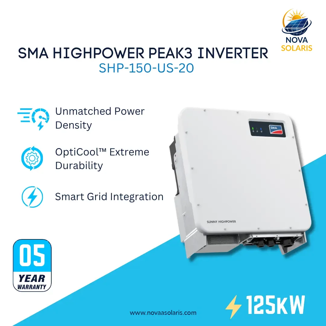 Sunny Highpower PEAK3 150-US-20 (SHP-150-US-20) 150KVA 600VAC String Inverter