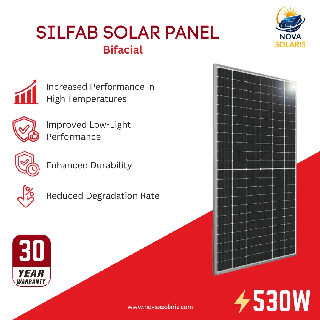 Silfab SIL-530-XM 530 Watt 132 Half-Cell Silver Frame Bifacial Solar Panel