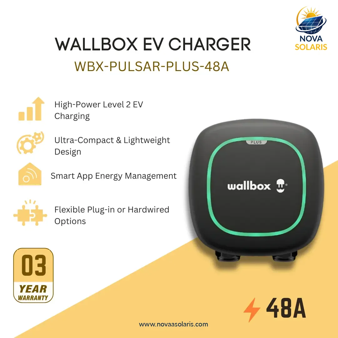 Wallbox Pulsar Plus PULSAR-PLUS-48A EV Charger Level 2 (48A)