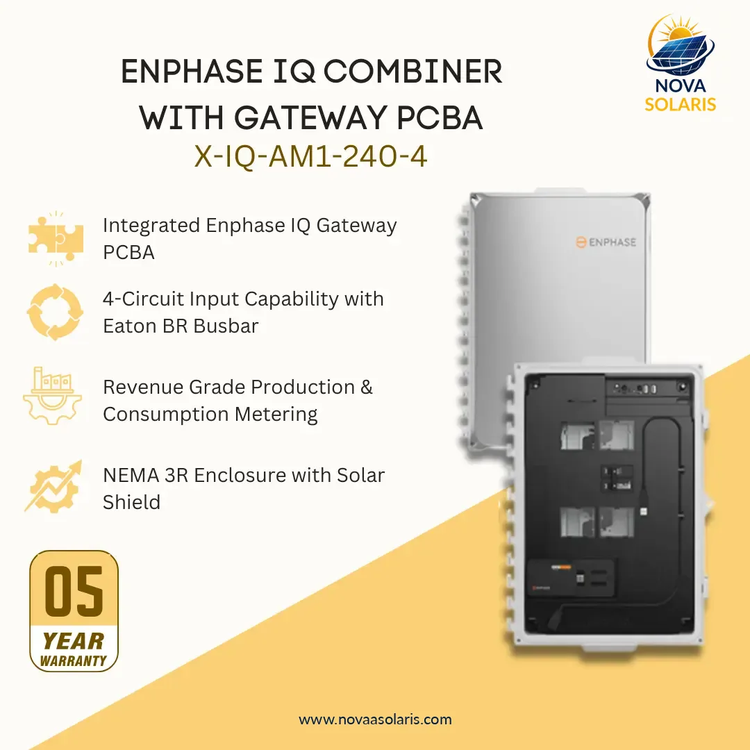 Enphase X-IQ-AM1-240-4 IQ Combiner with IQ Gateway PCBA 120V/240V Split Phase
