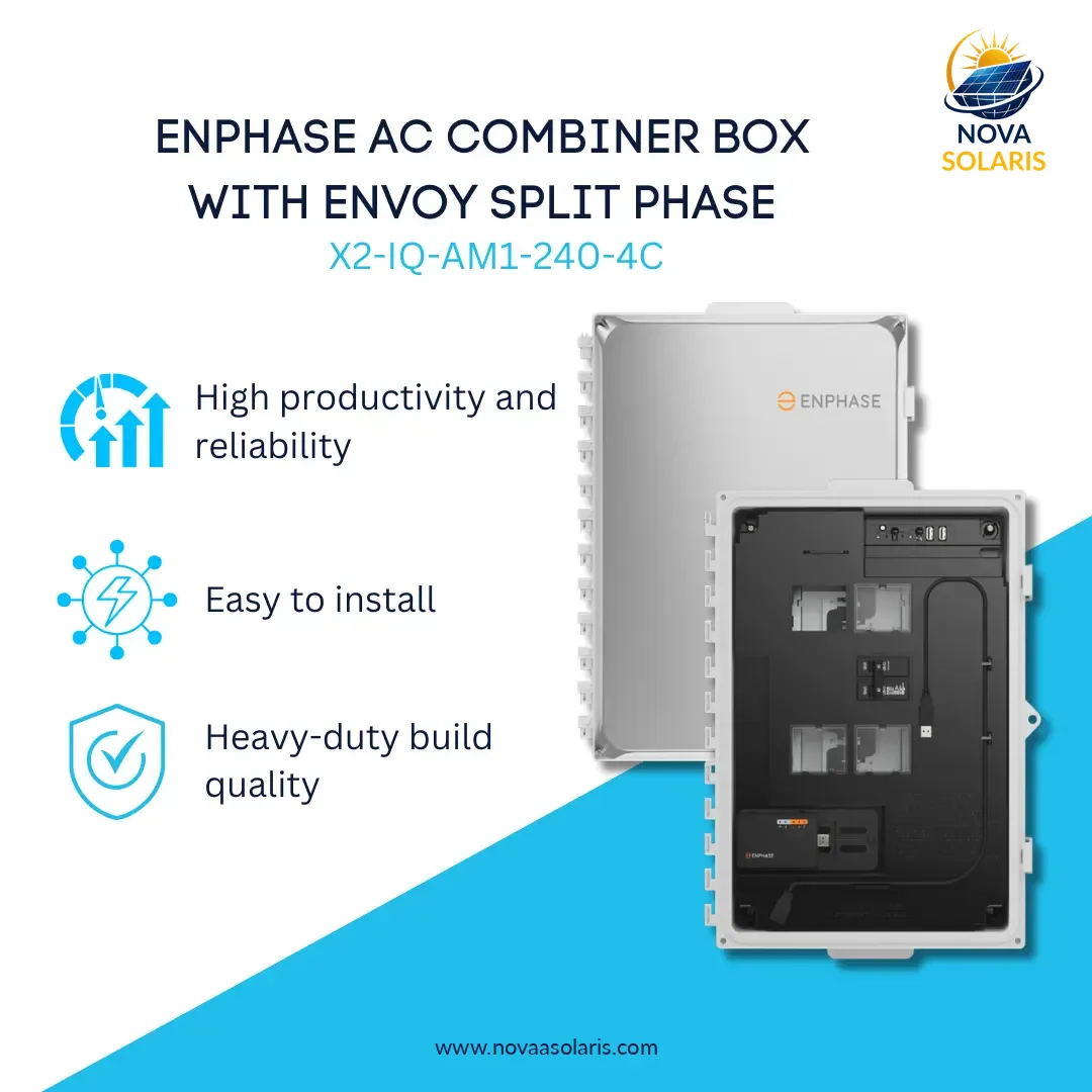 Enphase X2-IQ-AM1-240-4C AC Combiner Box with Envoy 120V/240V Split Phase