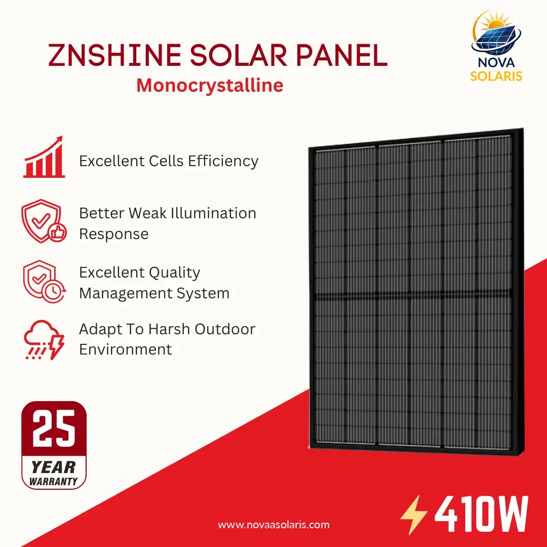 ZNShine Solar ZXM7-SH108-410 410Watt 108 1/2 Cells 30mm Monocrystalline Solar Panel
